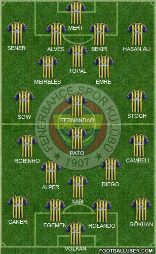 Fenerbahçe SK Formation 2015