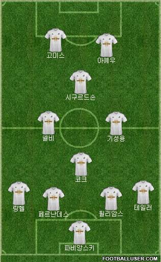 Swansea City Formation 2015