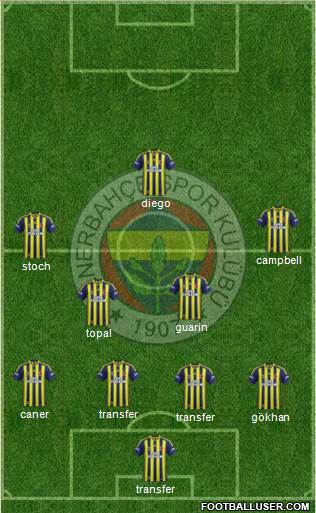Fenerbahçe SK Formation 2015