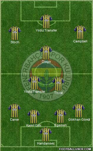Fenerbahçe SK Formation 2015