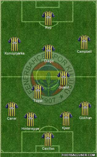 Fenerbahçe SK Formation 2015