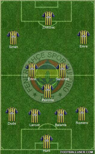 Fenerbahçe SK Formation 2015