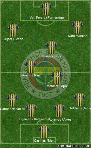 Fenerbahçe SK Formation 2015