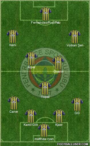 Fenerbahçe SK Formation 2015