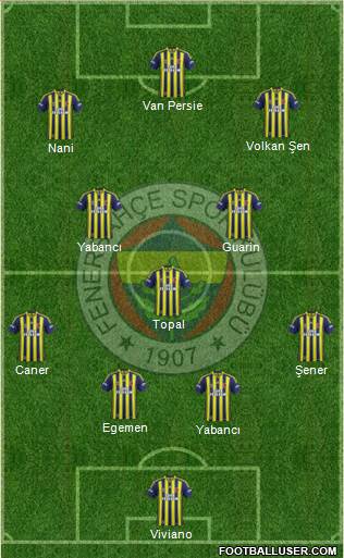 Fenerbahçe SK Formation 2015