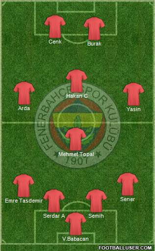 Fenerbahçe SK Formation 2015