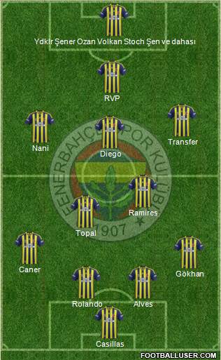 Fenerbahçe SK Formation 2015