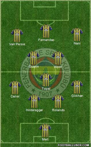 Fenerbahçe SK Formation 2015