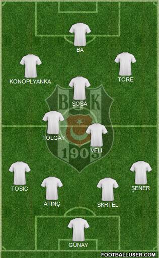 Besiktas JK Formation 2015