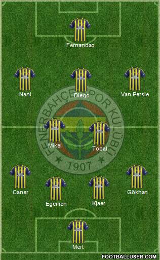 Fenerbahçe SK Formation 2015