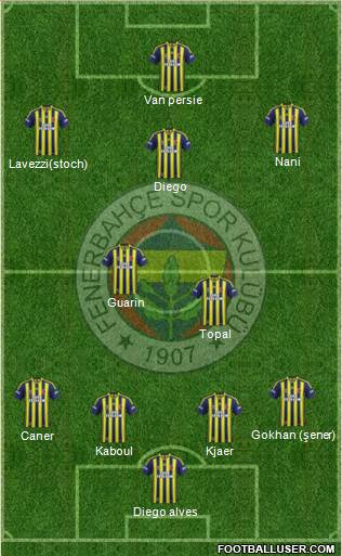 Fenerbahçe SK Formation 2015