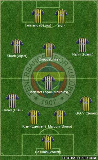 Fenerbahçe SK Formation 2015