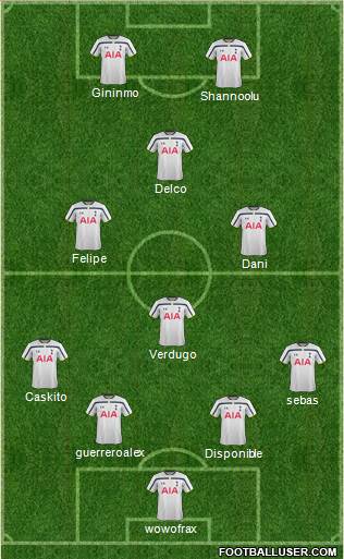 Tottenham Hotspur Formation 2015