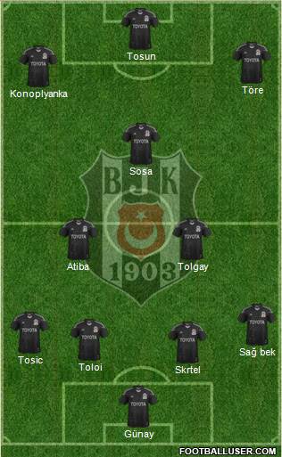 Besiktas JK Formation 2015