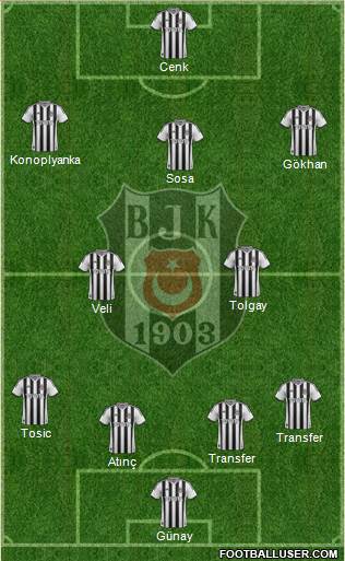Besiktas JK Formation 2015