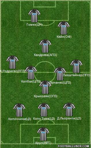 Newcastle United Formation 2015