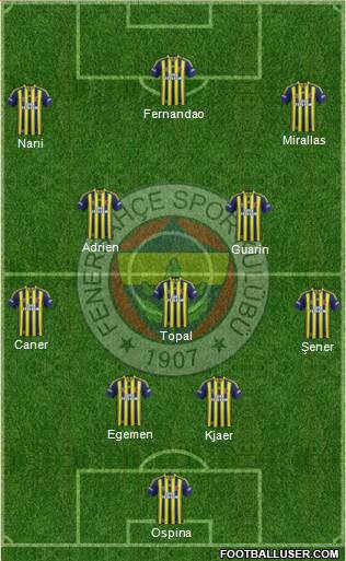 Fenerbahçe SK Formation 2015