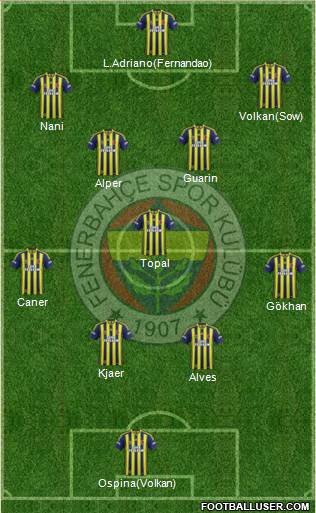 Fenerbahçe SK Formation 2015