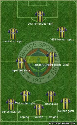Fenerbahçe SK Formation 2015