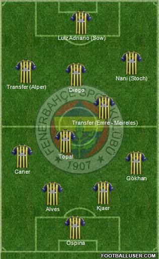 Fenerbahçe SK Formation 2015