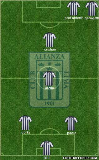 C Alianza Lima Formation 2015