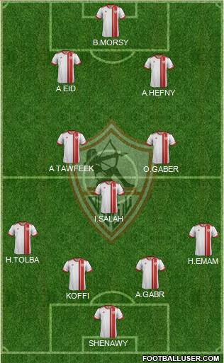 Zamalek Sporting Club Formation 2015