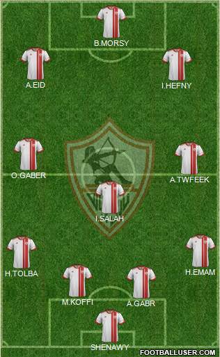 Zamalek Sporting Club Formation 2015