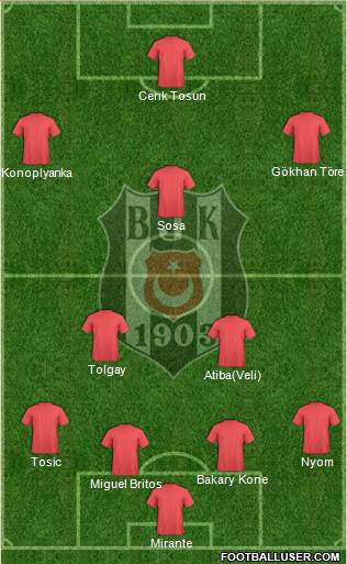 Besiktas JK Formation 2015