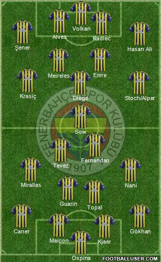 Fenerbahçe SK Formation 2015