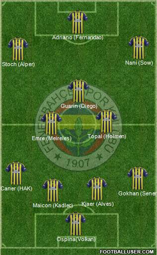 Fenerbahçe SK Formation 2015