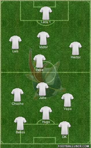 Club Universidad del Futbol Formation 2015