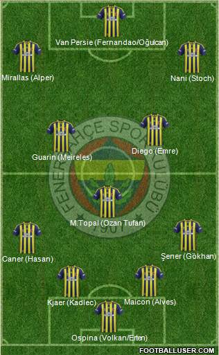 Fenerbahçe SK Formation 2015