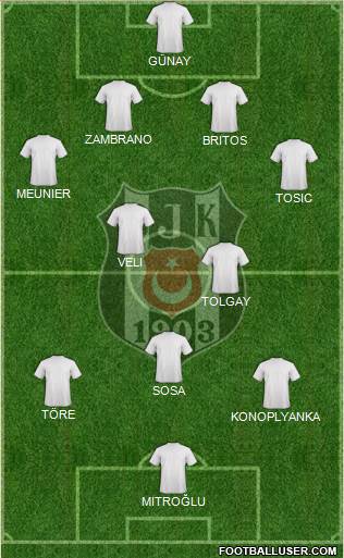 Besiktas JK Formation 2015