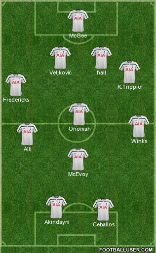 Tottenham Hotspur Formation 2015