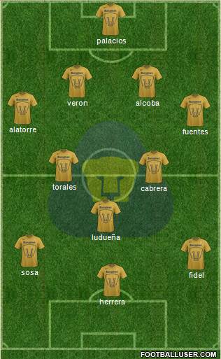 Club de Fútbol Universidad Formation 2015