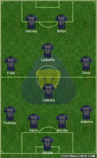 Club de Fútbol Universidad Formation 2015