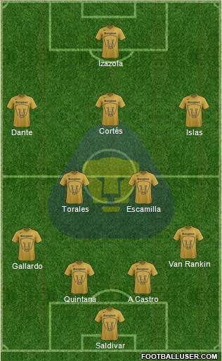 Club de Fútbol Universidad Formation 2015
