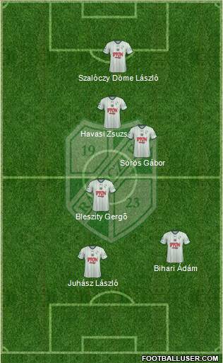 Kaposvári Rákóczi FC Formation 2015