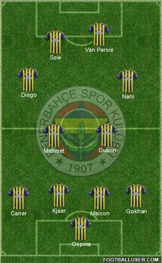 Fenerbahçe SK Formation 2015