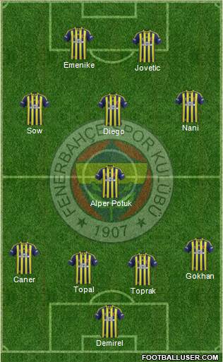 Fenerbahçe SK Formation 2015