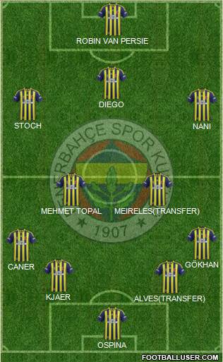 Fenerbahçe SK Formation 2015