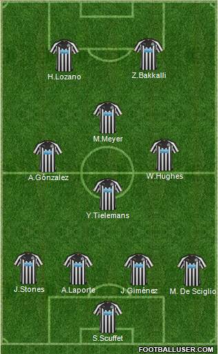 Newcastle United Formation 2015