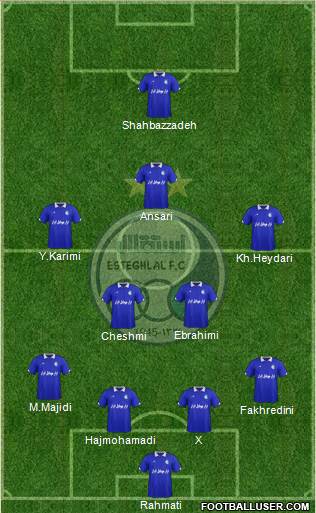 Esteghlal Tehran Formation 2015