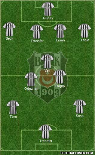 Besiktas JK Formation 2015