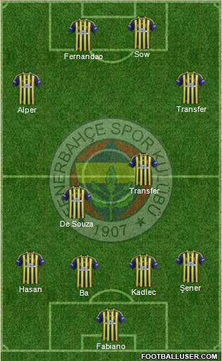 Fenerbahçe SK Formation 2015