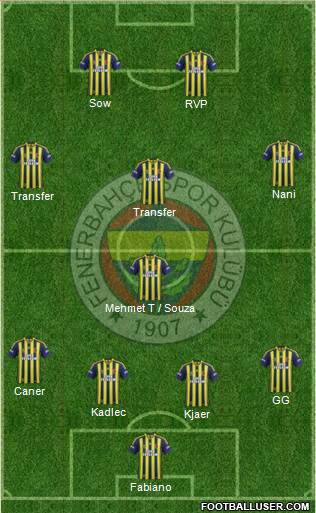 Fenerbahçe SK Formation 2015