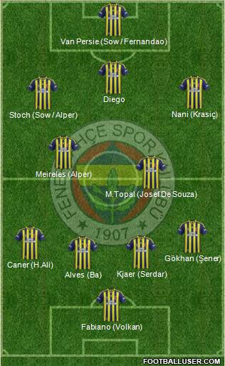 Fenerbahçe SK Formation 2015