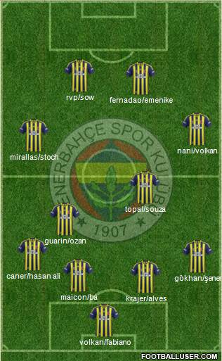 Fenerbahçe SK Formation 2015