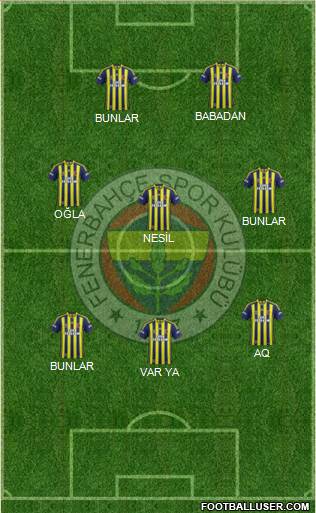 Fenerbahçe SK Formation 2015