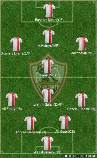 Zamalek Sporting Club Formation 2015